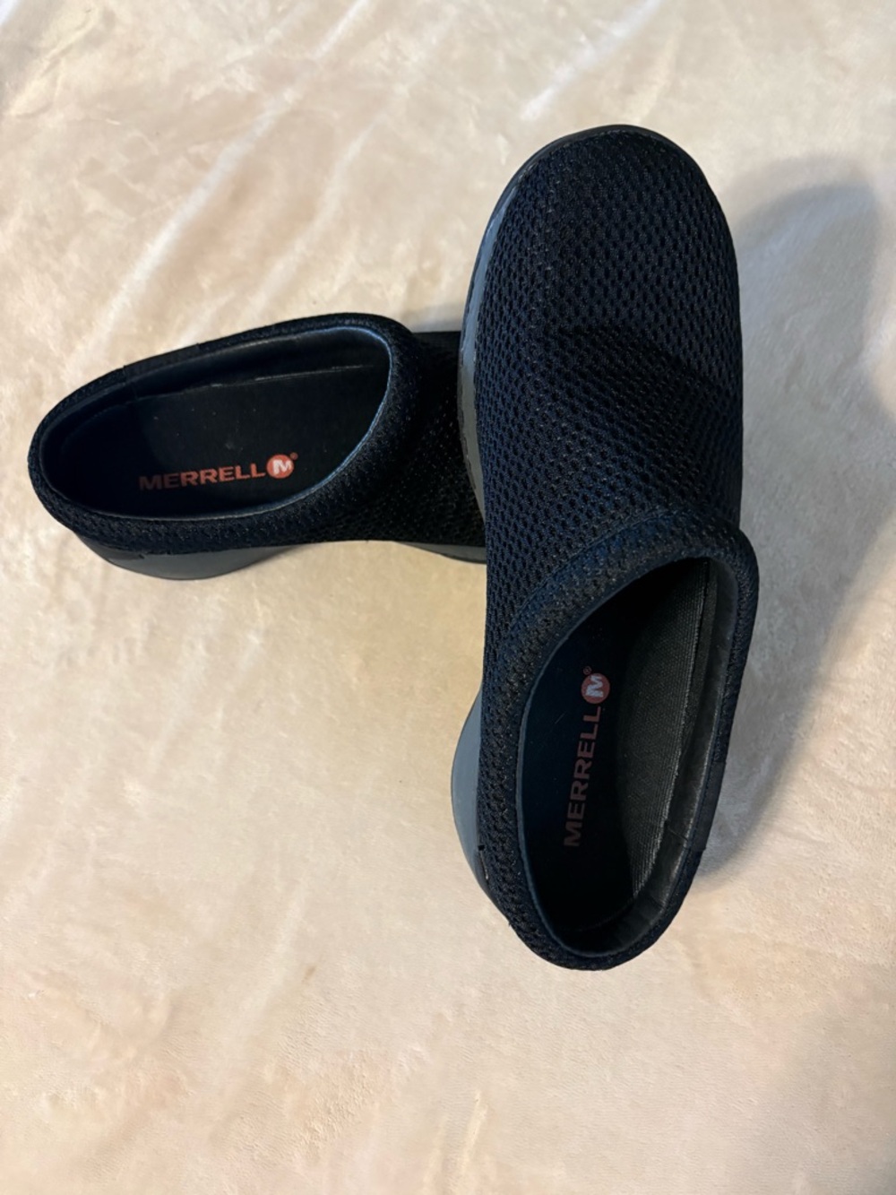 Merrell Men’s Black Mesh Slip-On Loafers
